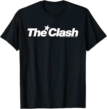 Amazon.com: The Clash - White Star Logo T-Shirt : Clothing